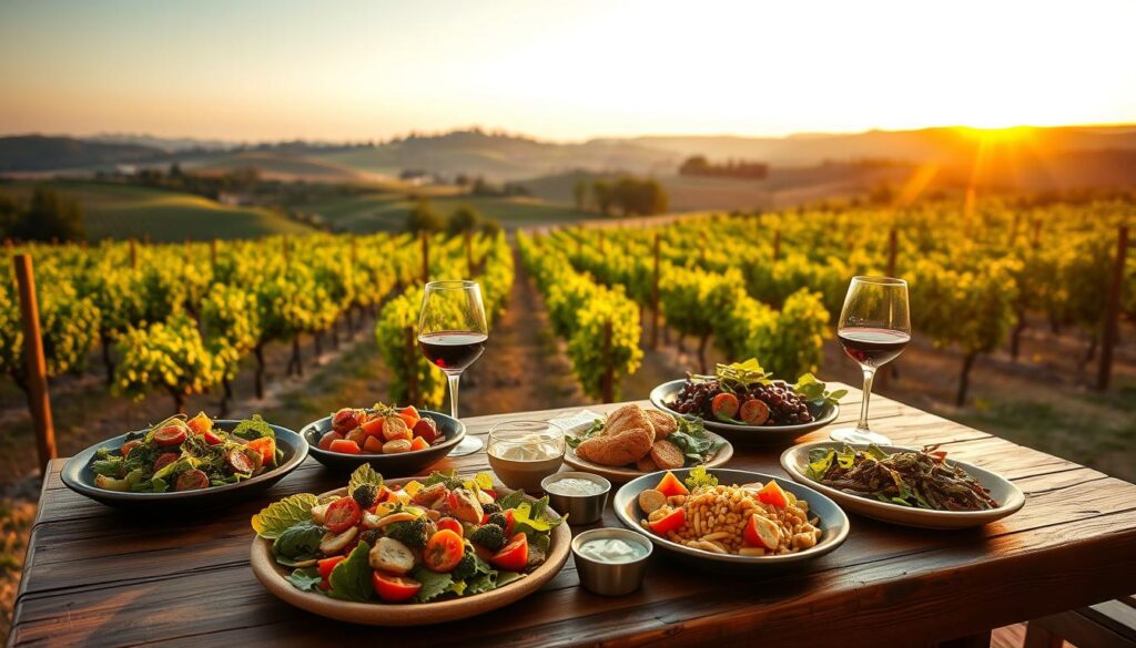 regiony winiarskie do dań wegetariańskich