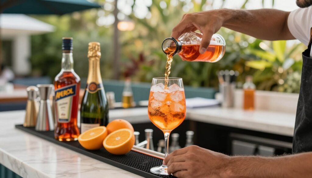 Techniki przygotowania Aperol Spritz